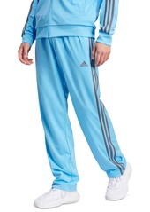 adidas Men's Primegreen Essentials Warm-Up Open Hem 3-Stripes Track Pants - Semi Blue Burst/Charcoal