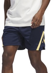 Adidas Men's Select Baller Stripe Shorts - Black / Sand