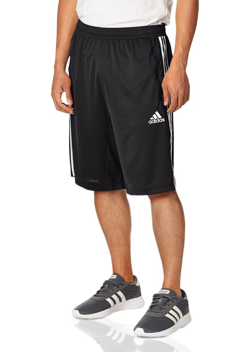 adidas Men's Designed 2 Move 3-Stripes Primeblue Shorts (Black/White)