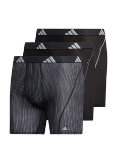 adidas Men's Sport Performance Mesh Boxer Brief Underwear (3-pack)