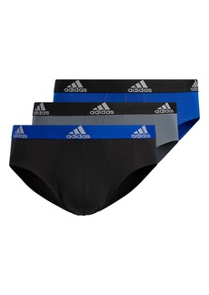 adidas Men's Stretch Cotton Brief Underwear (3-Pack) Boxed