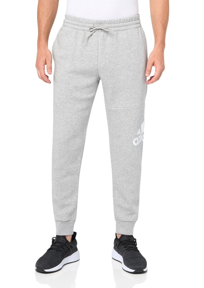 adidas Men's Essentials Fleece Tapered Cuff Big Logo Pants