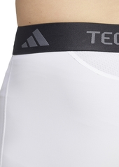 adidas Men's Tech-Fit Logo Compression Shorts - White