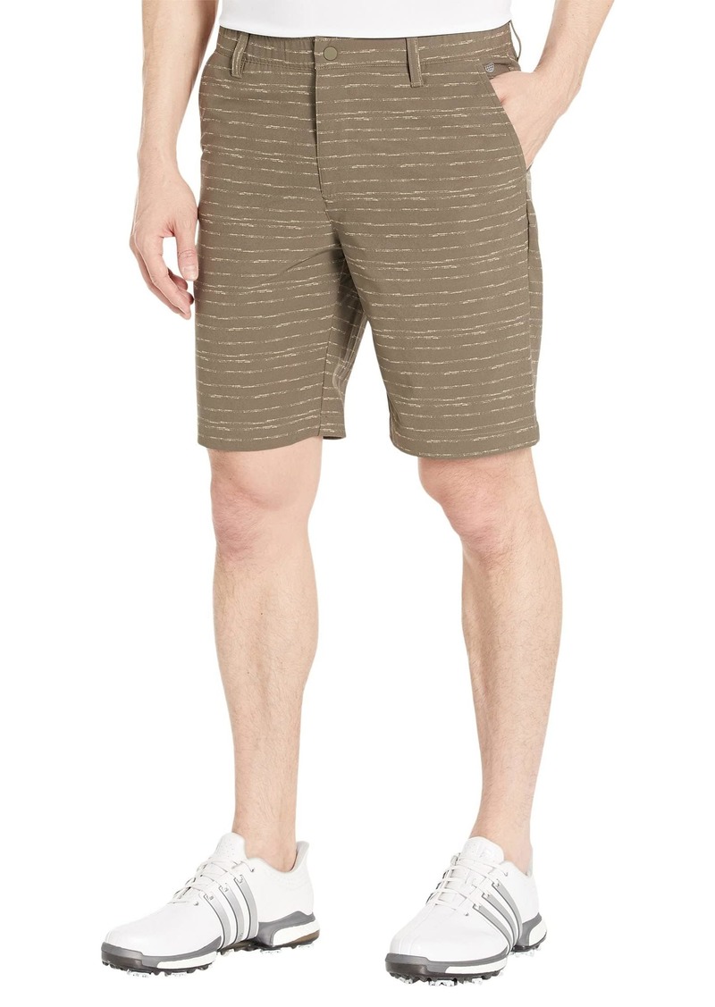 adidas Men's Textured 9 Inch Golf Shorts Olive Strata 38