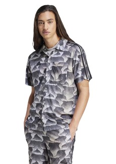 adidas Men's Tiro Allover Print Mesh Resort Shirt