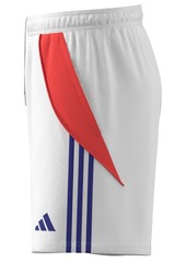 adidas Men's Tiro Stripe Logo Shorts - White/solar Red/lucid Blue