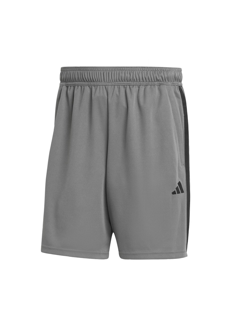 adidas Men's Train Essentials Piqué 3-Stripes Shorts