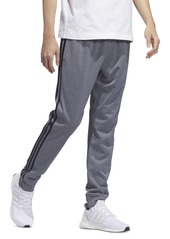 adidas Men's Tricot Heathered Joggers - Dark Gray Heather/Black Stripes