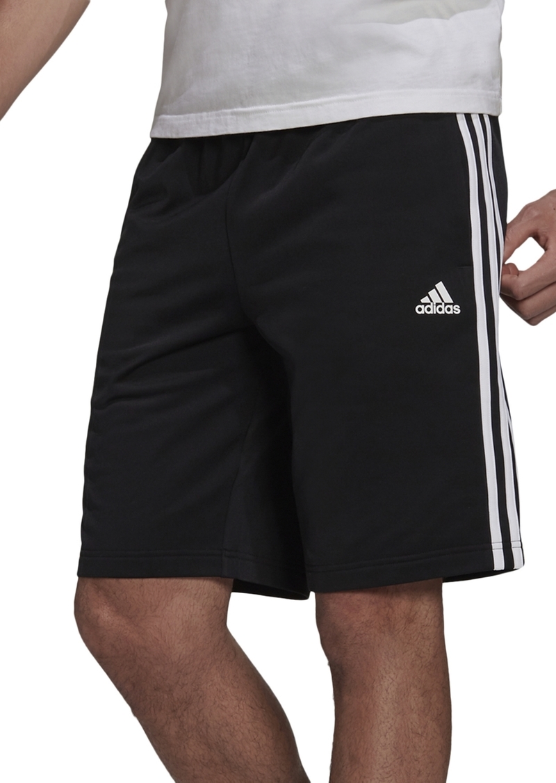 "adidas Men's Tricot Striped 10"" Shorts - Black/White"