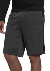 "adidas Men's Tricot Striped 10"" Shorts - White/Black"