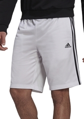 "adidas Men's Tricot Striped 10"" Shorts - White/Black"