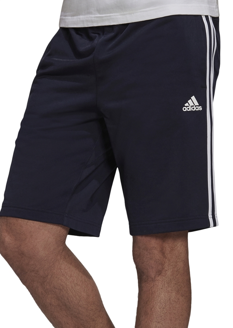 "adidas Men's Tricot Striped 10"" Shorts - Legend Ink/White"