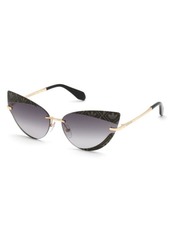 adidas Originals 64mm Cat Eye Sunglasses in Black/Smoke Gradient at Nordstrom