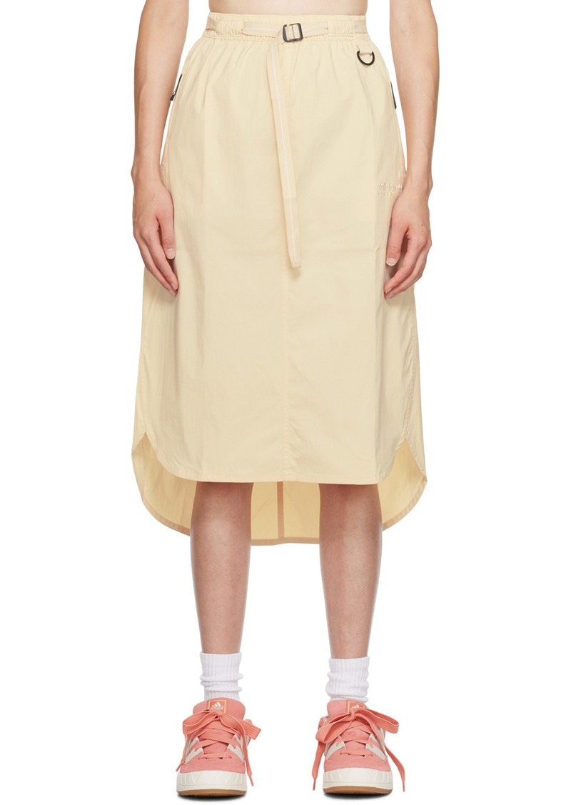 adidas Originals Beige Belted Midi Skirt