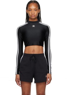 adidas Originals Black 3-Stripes Long Sleeve T-Shirt