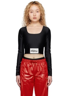 adidas Originals Black Cropped Long Sleeve T-Shirt