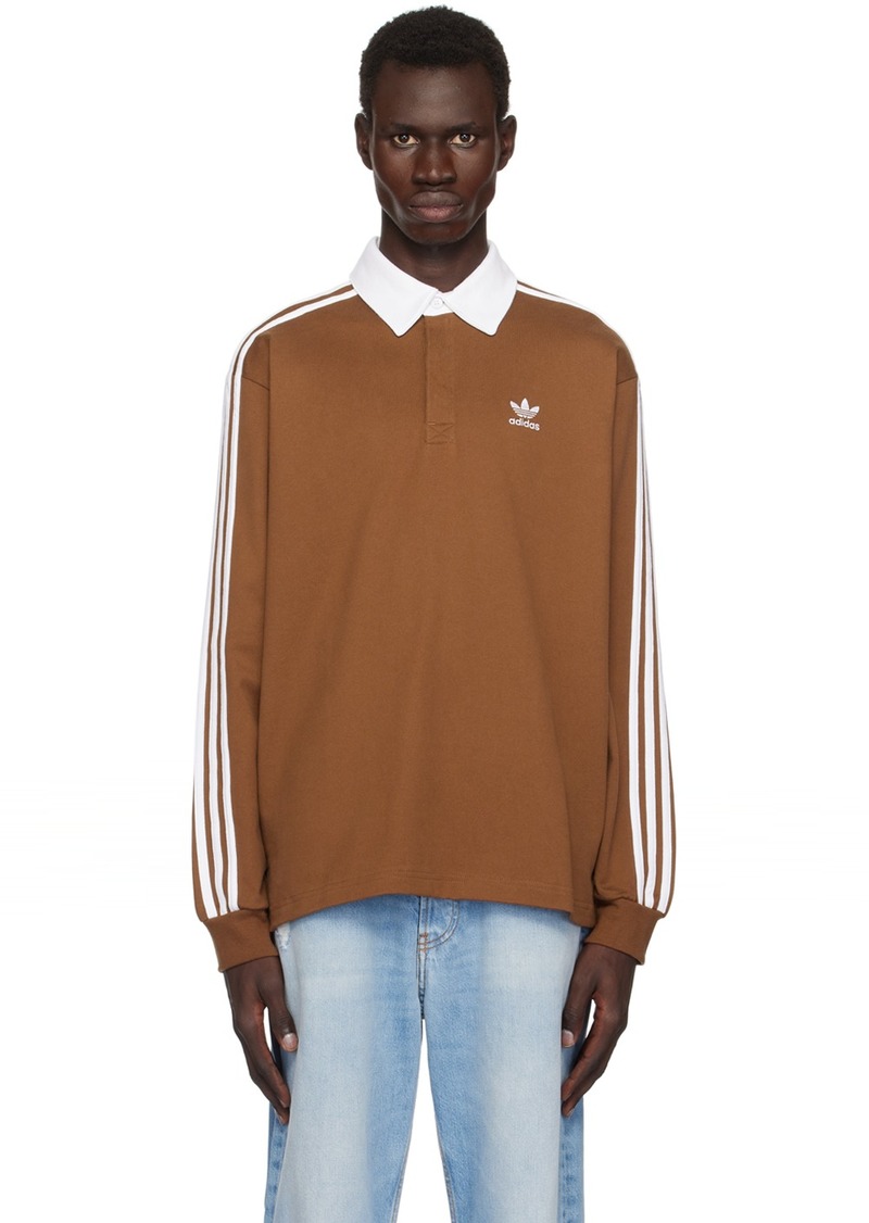 adidas Originals Brown Adicolor Rugby Polo