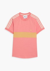 adidas Originals - Striped cotton-jersey T-shirt - Pink - M