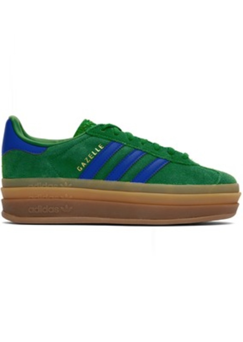 adidas Originals Green & Blue Gazelle Bold Sneakers