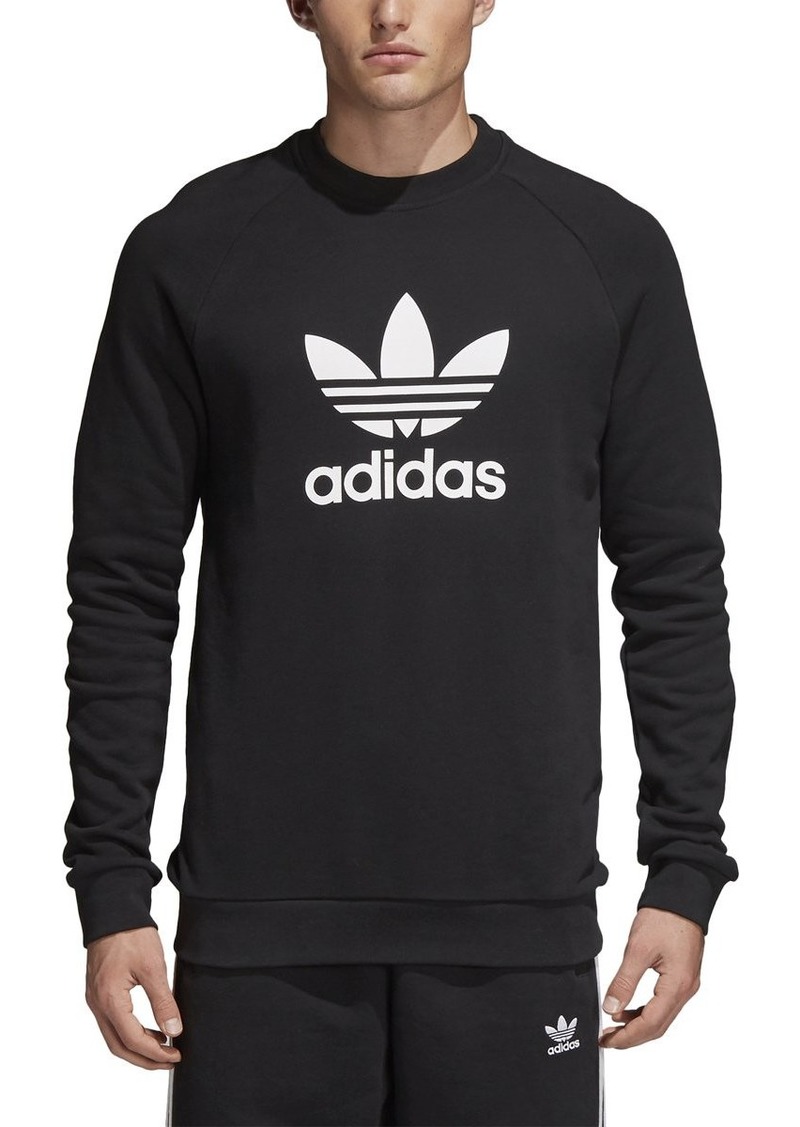 adidas Originals Men's Trefoil Warm-Up Crew Sweatshirt black