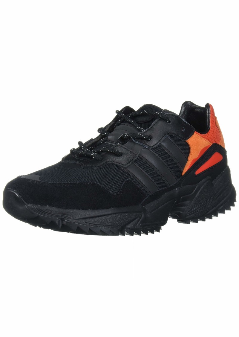 adidas Originals Men's YUNG-96 Trail Hiking Shoe core Black/Trace Grey met./Flash Orange  M US