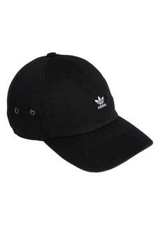 adidas Originals Mini Trefoil Relaxed Strap Back Hat in Black/White at Nordstrom