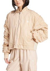 adidas Originals Oversize Ruched Sleeve Bomber Jacket