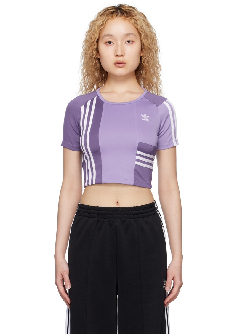 adidas Originals Purple Paneled T-Shirt