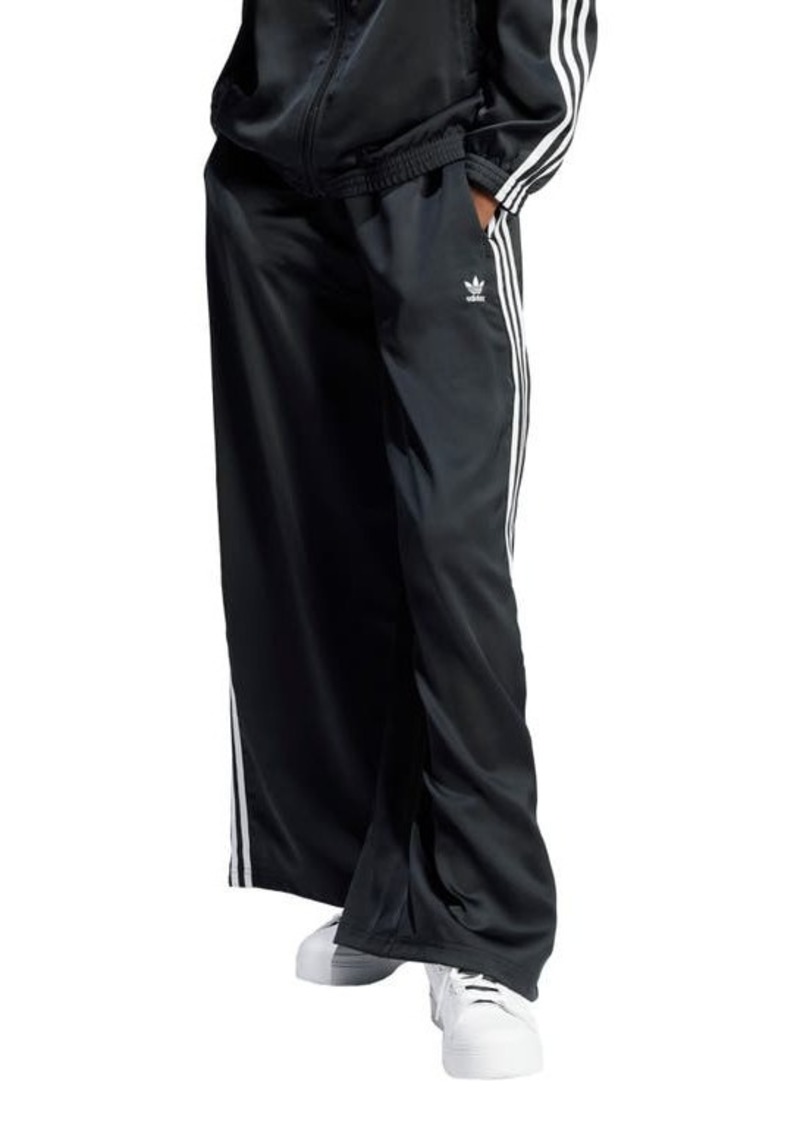 adidas Originals Recycled Polyester Satin Wide Leg Track Pants