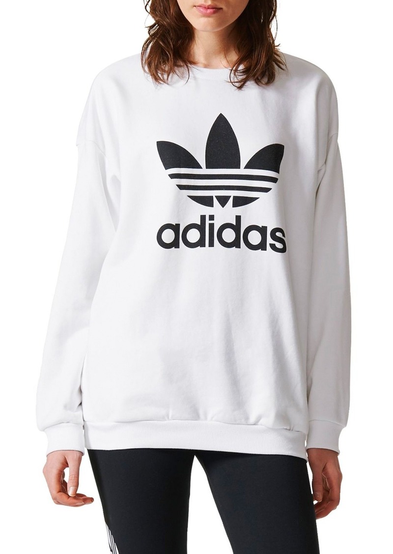 adidas trefoil crew sweatshirt