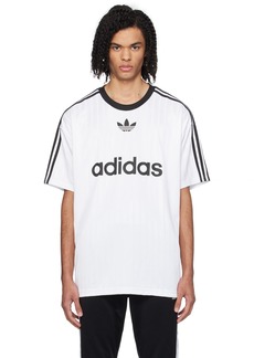 adidas Originals White & Black Stripe T-Shirt