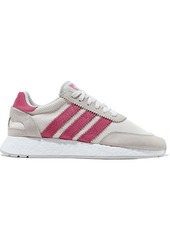 Adidas Originals Woman I-5923 Leather And Suede-trimmed Ribbed-knit Sneakers Ecru