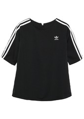 Adidas Originals Woman Striped Crepe T-shirt Black