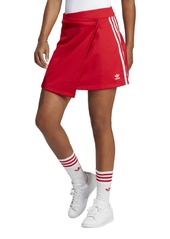 adidas Women's Adicolor Classics 3-Stripes Short Wrapping Skirt - Better Scarlet