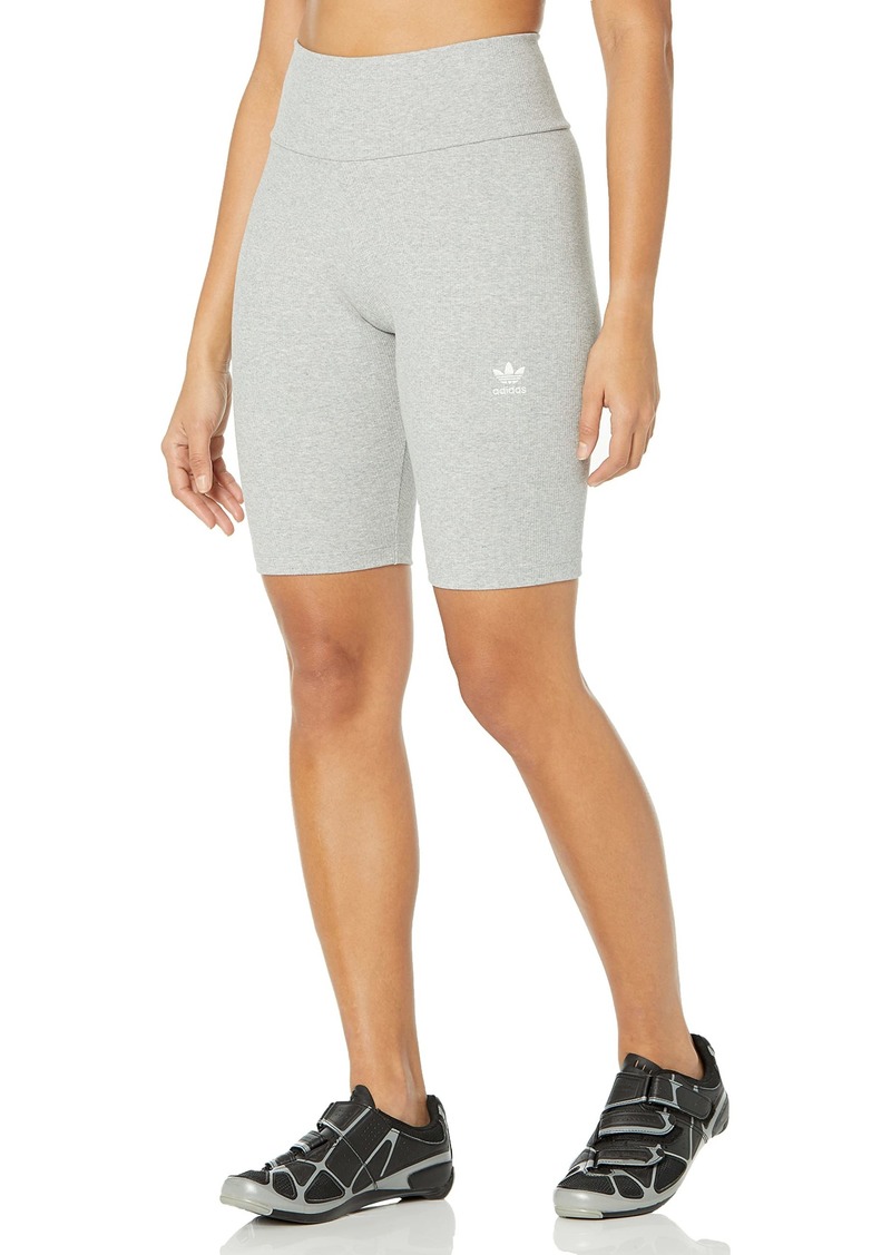 adidas Originals Women's Adicolor Essentials Rib High Waisted Cycling Shorts