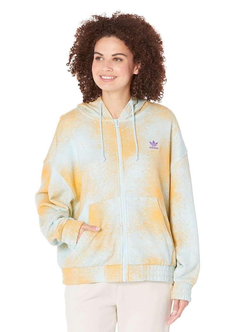 adidas Originals Women's All Oversize Printed Full Zip Hoodie