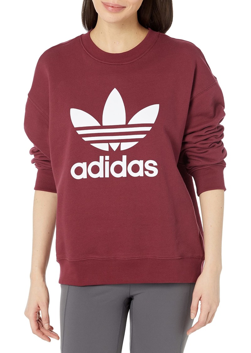 adidas Originals womens Trefoil Crew Sweatshirt   US