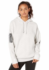 adidas Originals Women's Vertical Logo Hoodie light grey heather