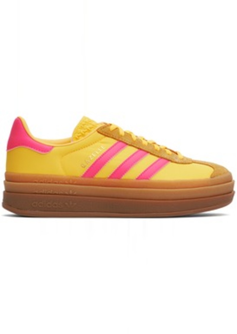 adidas Originals Yellow & Pink Gazelle Bold Sneakers