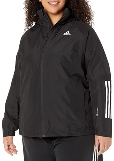 adidas Women's Plus Size BSC 3-Stripes Rain.rdy Jacket