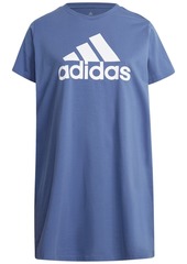 adidas Plus Size Cotton Badge of Sports T-Shirt Dress