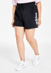 adidas Plus Size Essential Slim Shorts - Pulse Magenta/ Black