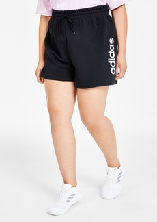 adidas Plus Size Essential Slim Shorts - Black/white