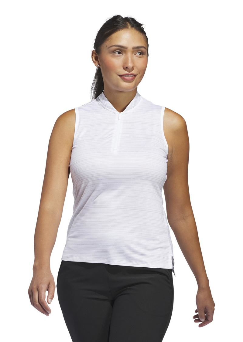 adidas Standard Women's Ultimate365 Stripe Sleeveless Polo Shirt