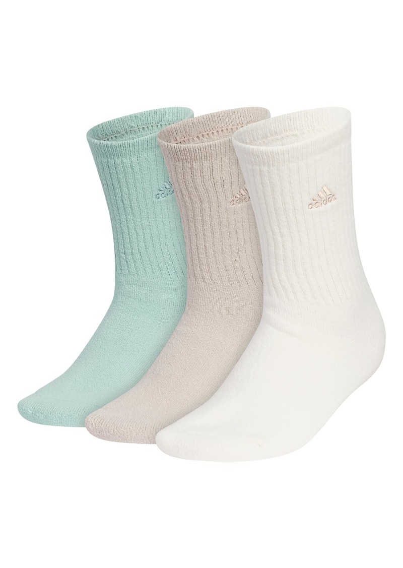 adidas Super Soft Cushioned Comfort Cozy Crew Socks (3-pair)