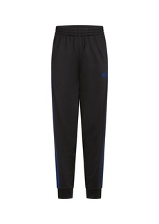 adidas Toddler Boys Elastic Waistband Classic 3 Stripes Tricot Joggers - Black with Blue