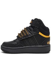 adidas Toddler Kids Hoops Mid 3.0 High Top Adjustable Strap Basketball Sneakers from Finish Line - Black, Yellow