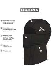 adidas Unisex Alphaskin 3 Neck Warmer - Black