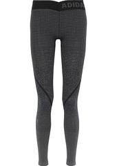 Adidas Woman Jacquard-knit Leggings Dark Gray
