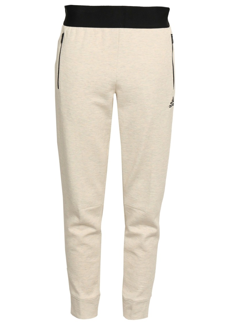 cream adidas track pants